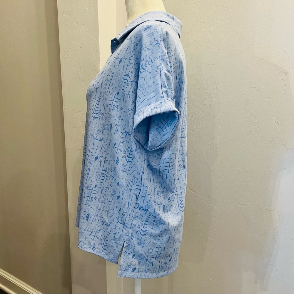 Adidas Light Blue Patterned Blouse - image 2